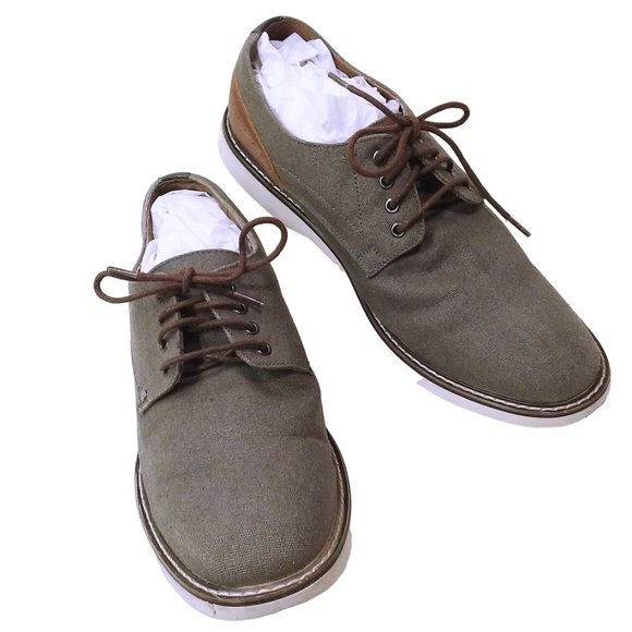Madden Drudge Oxford -11M Summer Linen Fabric Lace-Up Lectronic Sole Preppy Grey - Picture 2 of 9